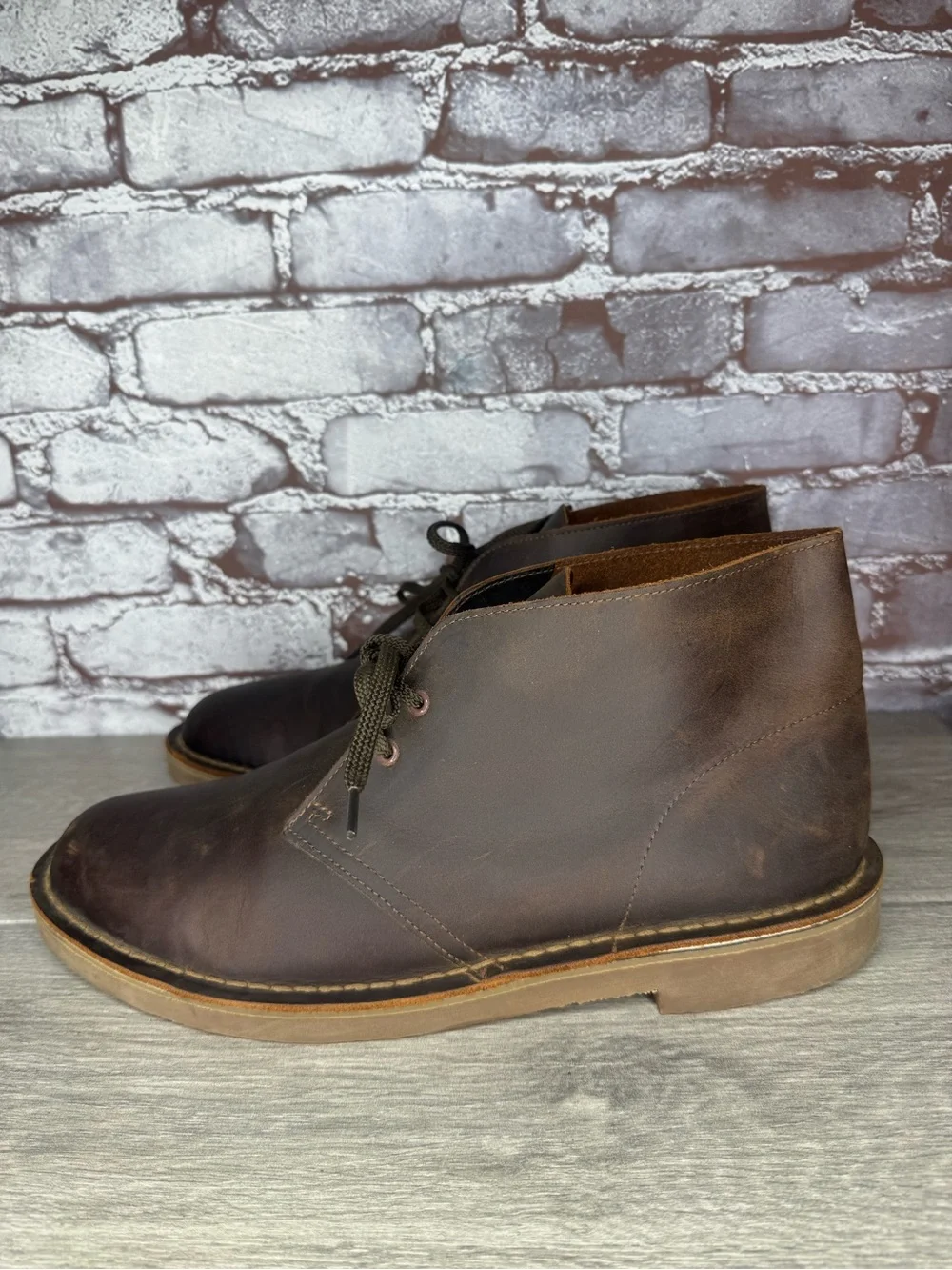 Clarks Originals Chukka Brown Nubuck Leather Desert Boots Men Sz 12M US/46EU